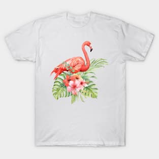 Watercolor Pink Flamingo T-Shirt